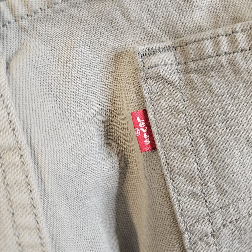 Vintage Levis Jeans Mens 34x34 Beige 501 Button Fly Denim Pants Skate Work Y2K - Picture 6 of 10